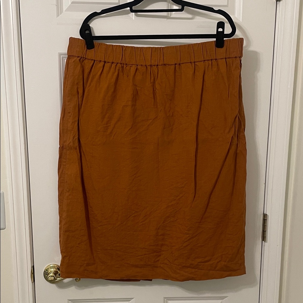 J. Crew Women's Pencil Skirt in Rich Orange